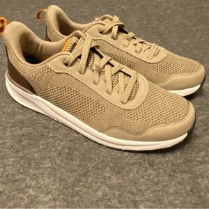 George Shoes Men's Size 10 Tan Bungee Lace Up Fabric Uppers Memory Foam New‎